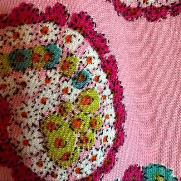 Joseph A Women M Pink Cardigan Sweater Cottagecore Barbiecore Fairy 3/4 Sleeve - Picture 5 of 8